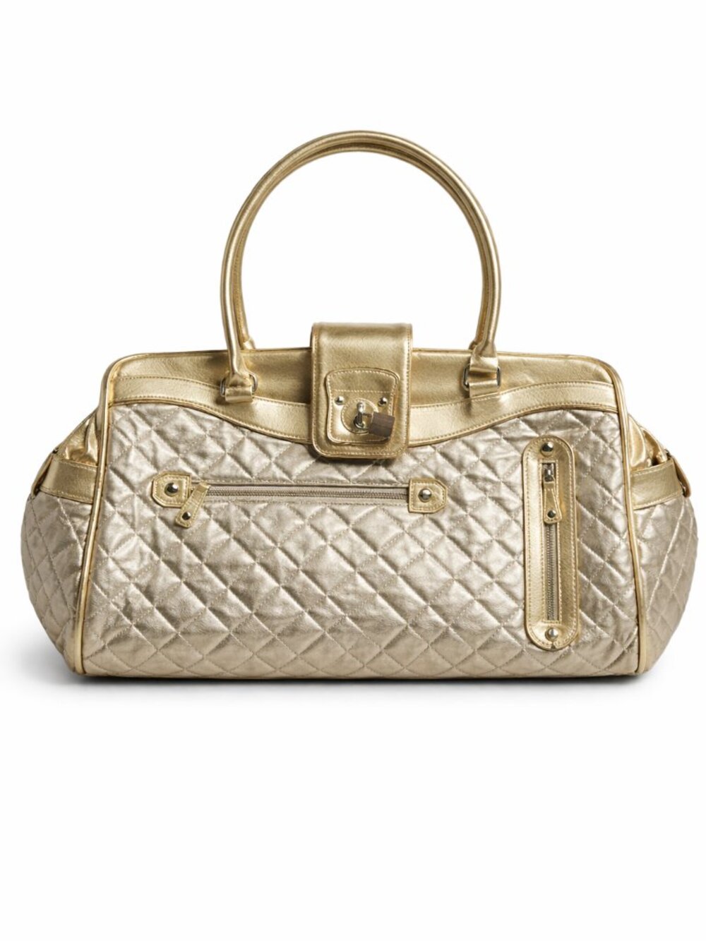 Hot in Hollywood Quilted Gold Travel Bag